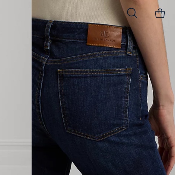 Lauren Ralph Lauren Mid-Rise Slimming Panels Premier Straight Jeans NWT 10/30 - Picture 4 of 16